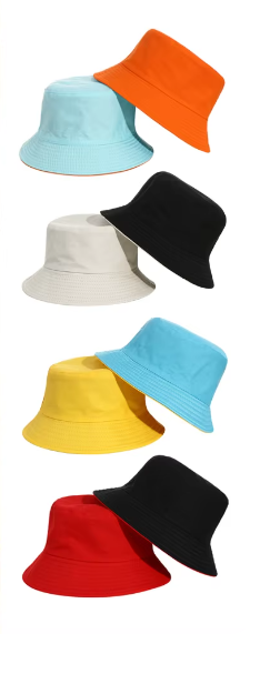 Reversible Double-Sided Bucket Hats