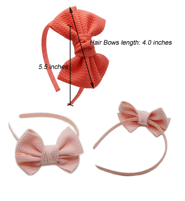 4 inches Charming Textured Bow Headband