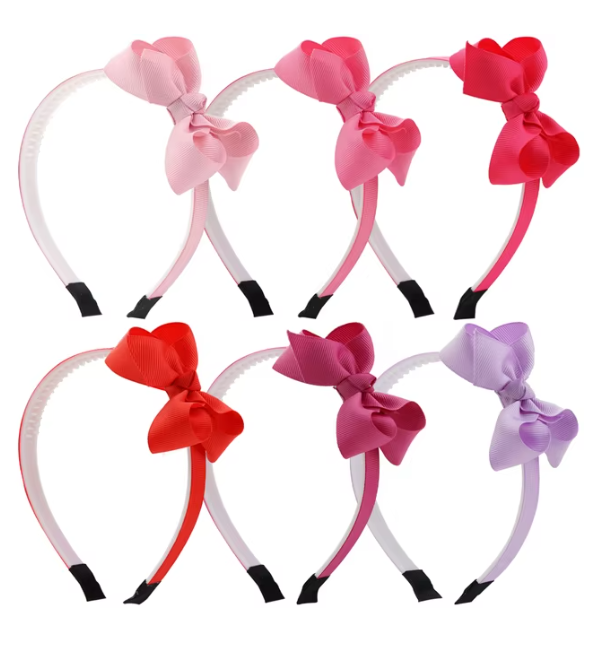 3inches Grosgrain Hairbow on Plastic Headband