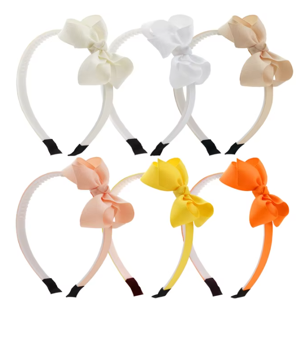 3inches Grosgrain Hairbow on Plastic Headband