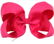 6 inches Vibrant Grosgrain Ribbon Bow Hair Clips set of 4 Colors