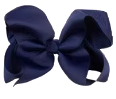 6 inches Vibrant Grosgrain Ribbon Bow Hair Clips set of 4 Colors