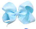 6 inches Vibrant Grosgrain Ribbon Bow Hair Clips set of 4 Colors